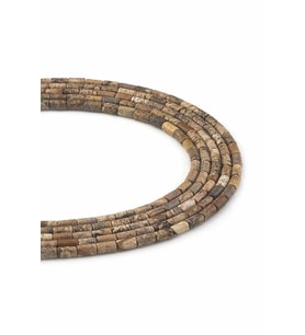 Jasper Doğal Taş Parlak Silindir Kesim 3x6mm Dizi [AA]