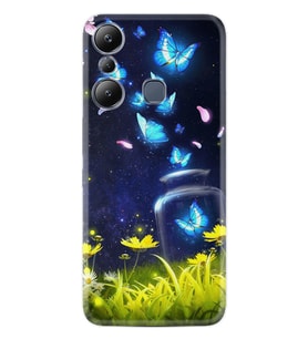 Infınix Hot 20i Kılıf Resimli Desenli Baskılı Silikon Flowers Fox 1309