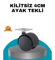 4 Cm Kilitsiz Masa Ayağı Tekli Sessiz Ve Akıcı Hareket