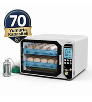 Wm-70 Tam Otomatik Akıllı Kuluçka Makinesi + Hediye Yedek Motor Ve Suluk Paketi