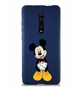 Xiaomi Redmi K20 Soft Premier Kapak Mickey Mouse-A Tasarımlı Silikon Kılıf - Lacivert (Şeffaf)