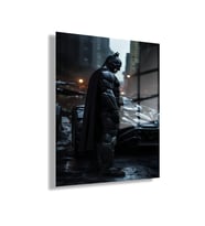 Temperli Gerçek Cam Tablo Film Karakteri Yan Perspektif Batman