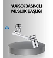 1080° Dönebilen Musluk Başlığı Robotik Kol Havalandırıcı Çok Yönlü Su Yönlendirme