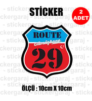 29 gümüşhane memleket rota gidiş etiket sticker çıkartma - 2 adet - motosiklet araba otomobil kamyon kamyonet cam uyumlu