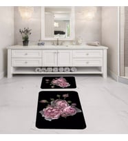 Banyo Halısı Ikili Klozet Takımı Kaymaz Tabanlı Banyo Paspas Takımı (Karışık)