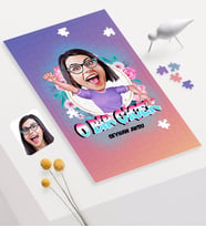 BK Gift Kişiye Özel O Bir Çiçek Karikatürlü 240 Parça A3 Puzzle - 1