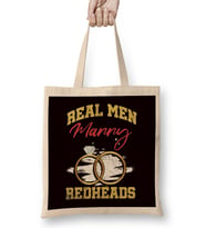 Real Men Marry Redheads Wedding Groom Bride Ginger Wife Bez Çanta Uzun Saplı