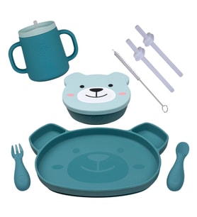 Tum Tum Silikon Beslenme Seti (7 parça) - Boris Bear