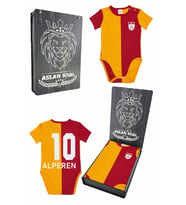 Galatasaray Orijinal Kişiye Özel Metin Oktay Bebek Zıbın Hediyelik Ahşap Kutulu