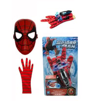 Örümcek Adam Spiderman Ok Atan Vantuz Ağ Fırlatan Eldiven Maske Seti