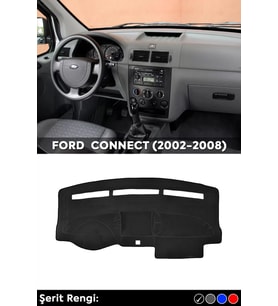 Ford Tourneo Connect (2002-2008) 3d Torpido Kılıfı Panel Koruyucu Göğüs Kaplama - Siyah Şerit