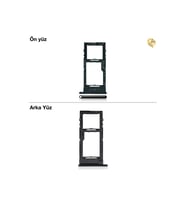 Samsung Galaxy A51 Sim İç Yuvası Çiftli ile Uyumlu Siyah Çiftli sim yuvası ikili sim tepsisi çiftli sim aparatı dual sim çekmecesi