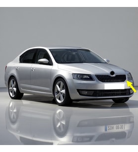 Skoda Octavia 2013-2017 Ön Panjur Çerçevesi Nikelaj Tip 5E0853651