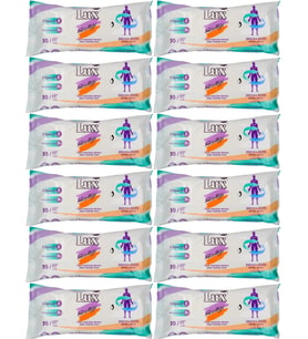 Lüx Hasta Vücut Temizleme Islak Mendil Havlu 50 Yaprak XL (12 Li Set)