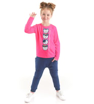 Japan Cats Kız Çocuk T-shirt Pantolon Takım (Çok Renkli)