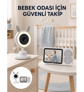 Karşılıklı Sesli Bebek Kamerası 4X Zoom Sıcaklık Sensörlü Yeni Nesil