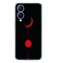 Vivo Y17S Kılıf Silikon Desen Özel Seri Red Moon 1710