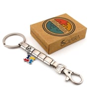 Puzzle Bulmaca Yap Boz Parçası Mat Çelik Charm Çanta Süsü Anahtarlık KY102