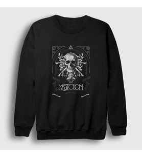 Presmono Unisex Siyah Skull Mastodon Sweatshirt 163653tt