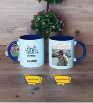 Erkek Sınıf Öğretmenine Hediye Kupa Bardak Lacivert Fotoğraflı Öğretmenler Günü Hediyesi