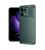 Reno 13 Pro Kılıf Auto Fus Karbon Kapak - Koyu Yeşil