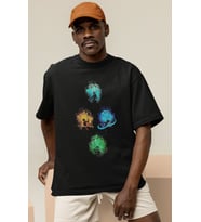 Avatar The Last Airbender Tasarım Baskılı Unisex Oversize Anime Dizi Tasarım Tişört