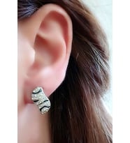 Swarovski taşlı gümüş küpe
