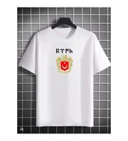 Unisex Bisiklet Yaka Baskılı Oversize T-Shirt - Beyaz