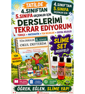 4.Sınıftan 5.Sınıfa Geçenler İçin Tatilde Derslerimi Tekrar Ediyorum (Slime Set Hediyeli)