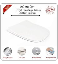 NKP SLİM KARE YAVAŞ KAPANIR KLOZET KAPAĞI ZÜMRÜT (Beyaz)