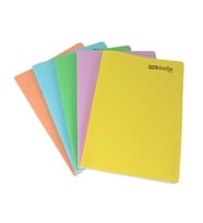 Flex Pastel 40 Yaprak A4 PP Kapak Dikişli Defter (1 Adet Çizgili- 2 Adet Kareli) (Karışık)