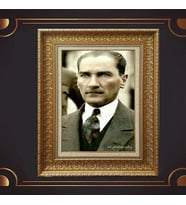 ÖZEL SERİ ALTIN VARAKLI ATATÜRK TABLO S955