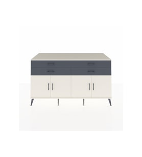 Kronos Konsol 2 Raflı 4 Çekmeceli 8 Kapaklı 176x59x99 Aytaşı-Aytaşı/Antrasit