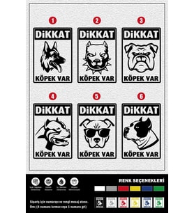 DİKKAT KÖPEK VAR STICKER 27 x 19 cm