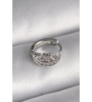 316L Çelik Gümüş Renk Zirkon Taşlı Ay Yıldız Model Tragus Piercing TJ-PR1323