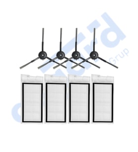 Roidmi Eve - Eve Plus Uyumlu 4 Yan Fırça 4 Filtre PKT-iasgf0000660