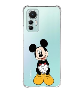 Xiaomi Mi 12 Lite Uyumlu Köşe Korumalı Antişok Kapak Mickey Mouse Tasarımlı Şeffaf Silikon Kılıf