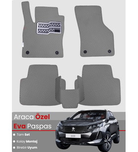 PEUGEOT 3008 (2020-2023) Uyumlu EVA Paspas Tam Set–Araca Özel,Oto Paspas