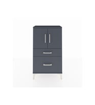 Arges Komodin 2 Raflı 2 Çekmeceli 2 Kapaklı 60x30x106 Antrasit-Antrasit