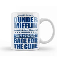 The Office Dunder Mifflin Celebrity Rabies Awareness Fun Run Race for the Cure Kupa Bardak Porselen