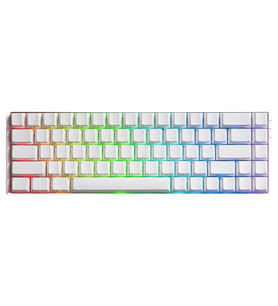 AKKO MONSGEEK FUN68 HE White %65 Flash Manyetik Switch 8K Hz Hall Effect Hotswap RGB Kablosuz İngilizce Mekanik Gaming Klavye