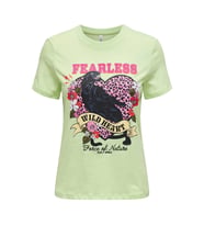 Only ONLLENNI LIFE REG S/S WILD TOP BOX JRS Yeşil Kadın T-Shirt 15290640