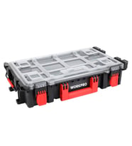 WORKPRO WP283029 24Lt 12 Gözlü Şeffaf Kapaklı İstiflenebilir 56x35x12,5cm Profesyonel Organizer Takım Çantası
