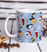 BK Gift Yılbaşı Tasarımlı Beyaz Kupa Bardak-11