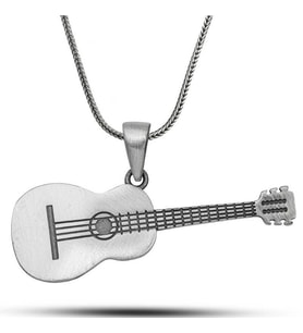 ?Gümüş Gitar Kolye (Karışık)