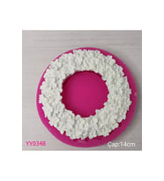 YY0348 Çiçekli Yuvarlak Çerçeve Silikon Kalıp