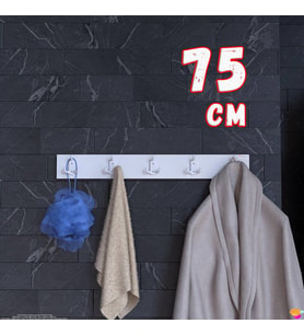 Modilayn ARI Serisi (71,4x9,6 cm) 15 Kancalı - 5'li Set Banyo Askısı Ekstra Düzen Yer Tasarrufu
