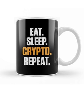 Eat Sleep Crypto Repeat Cryptocurrency Trading Kupa Bardak Porselen