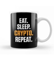 Eat Sleep Crypto Repeat Cryptocurrency Trading Kupa Bardak Porselen