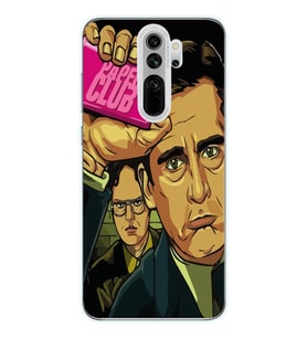 Xiaomi Redmi Note 8 PRO Uyumlu Michael Scott Fight Club Tasarımlı Şeffaf Telefon Kılıfı